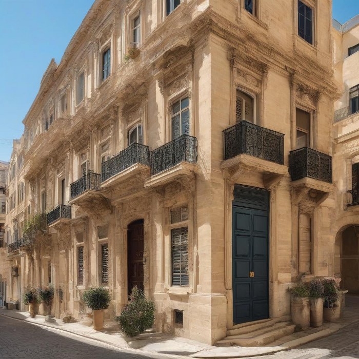 Corner Palazzo with a Courtyard