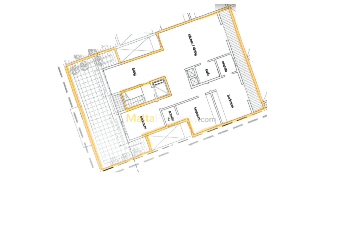 Malta estate agents: Furnished 3 Bedroom Penthouse in Salina (Limits of Naxxar)