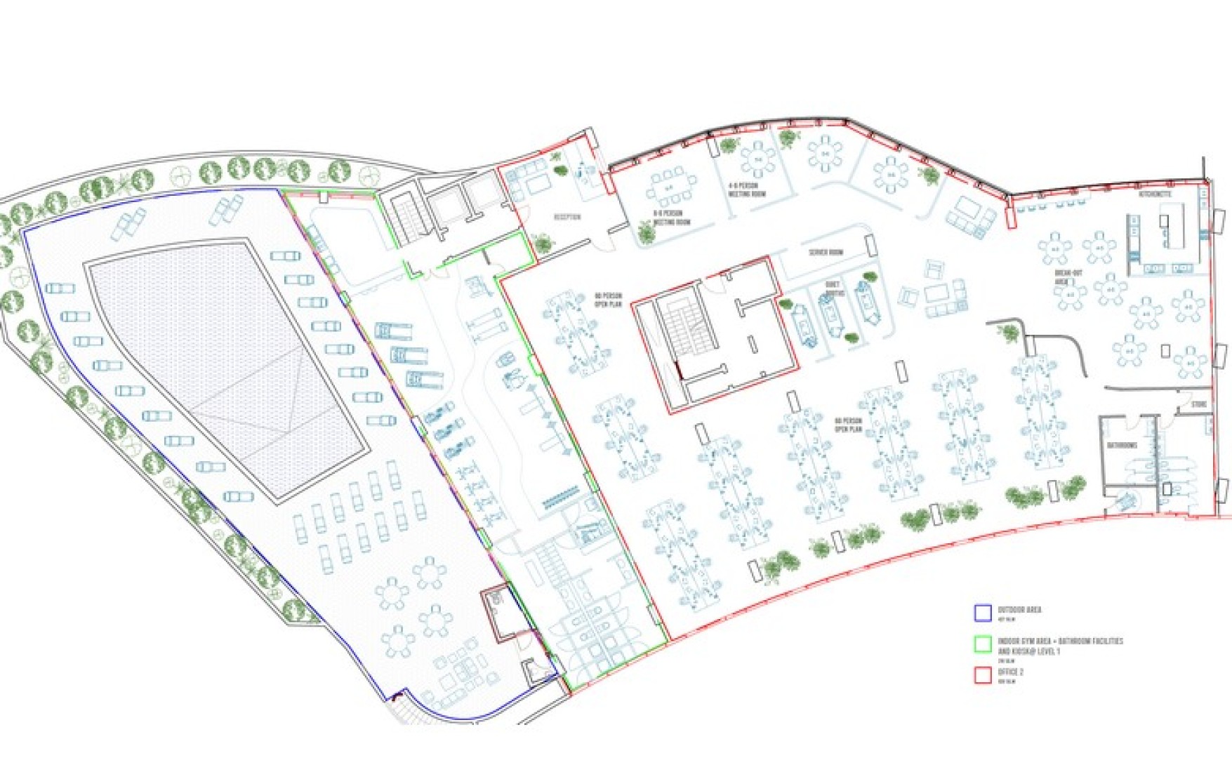 Open Plan Office with Parking