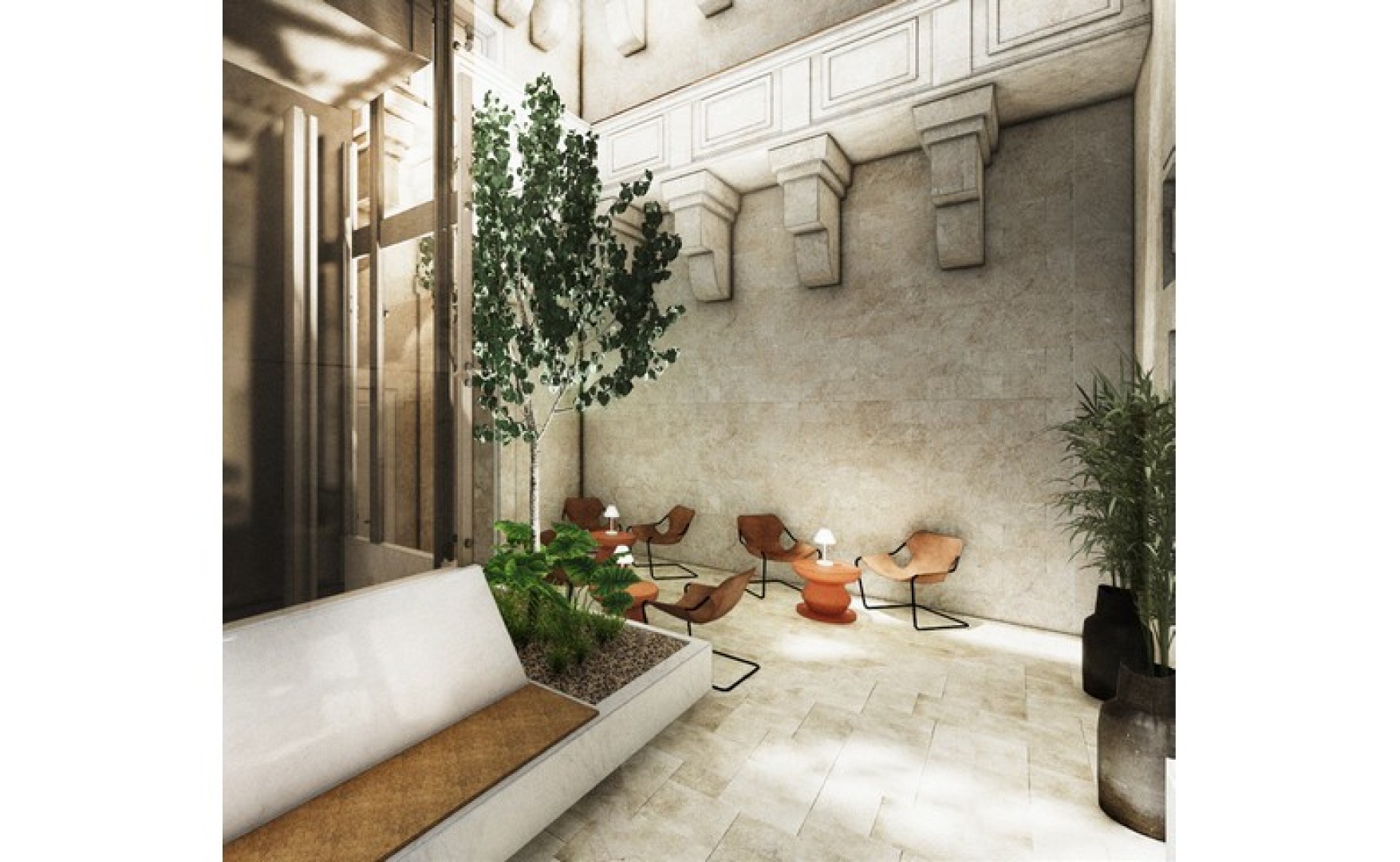 Business Centre with a Roof Terrace