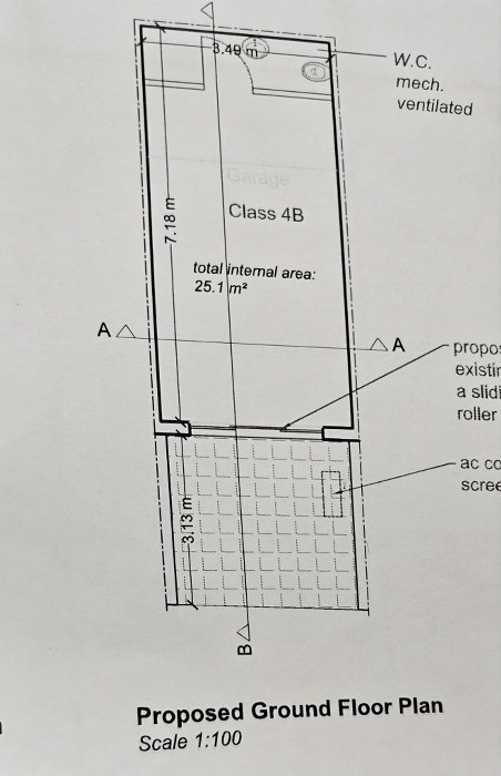 Street-Level Garage with Class 4B Permit for Shop Conversion