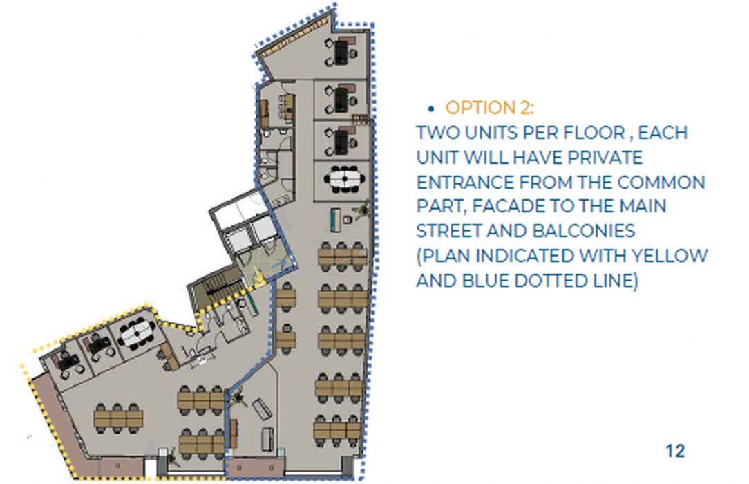 Office Space with a Balcony