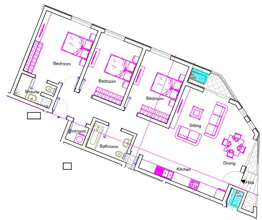 View of 3 Bedroom Ground Floor Apartments with Front Terraces – Freehold ...