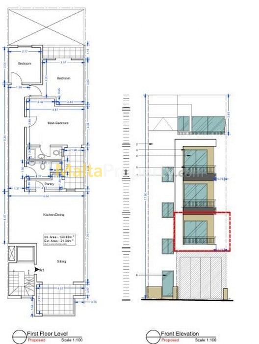 First Floor Apartment with Terraces